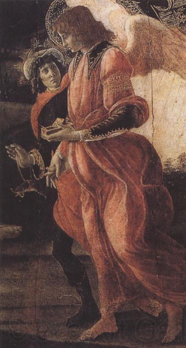 Sandro Botticelli Trinity with Mary Magdalene,St john the Baptist,Tobias  and the Angel (mk36) Spain oil painting art